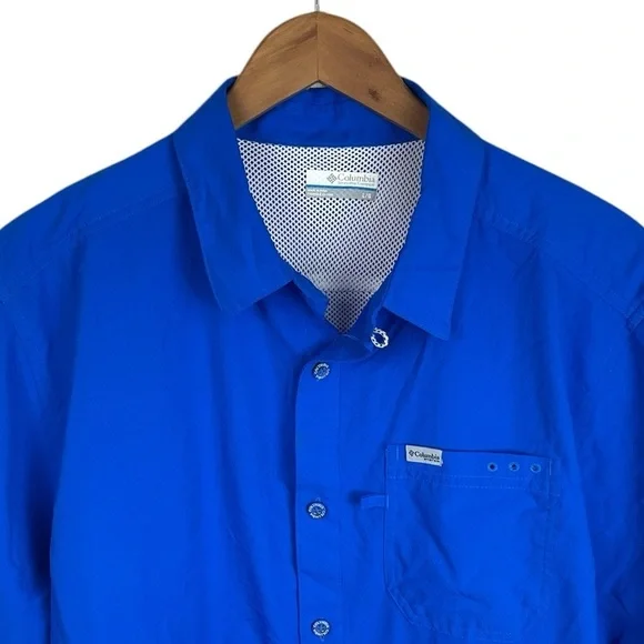BF28 Mens Columbia PFG performance fishing gear, Omni shade button shirt L - Picture 3 of 5